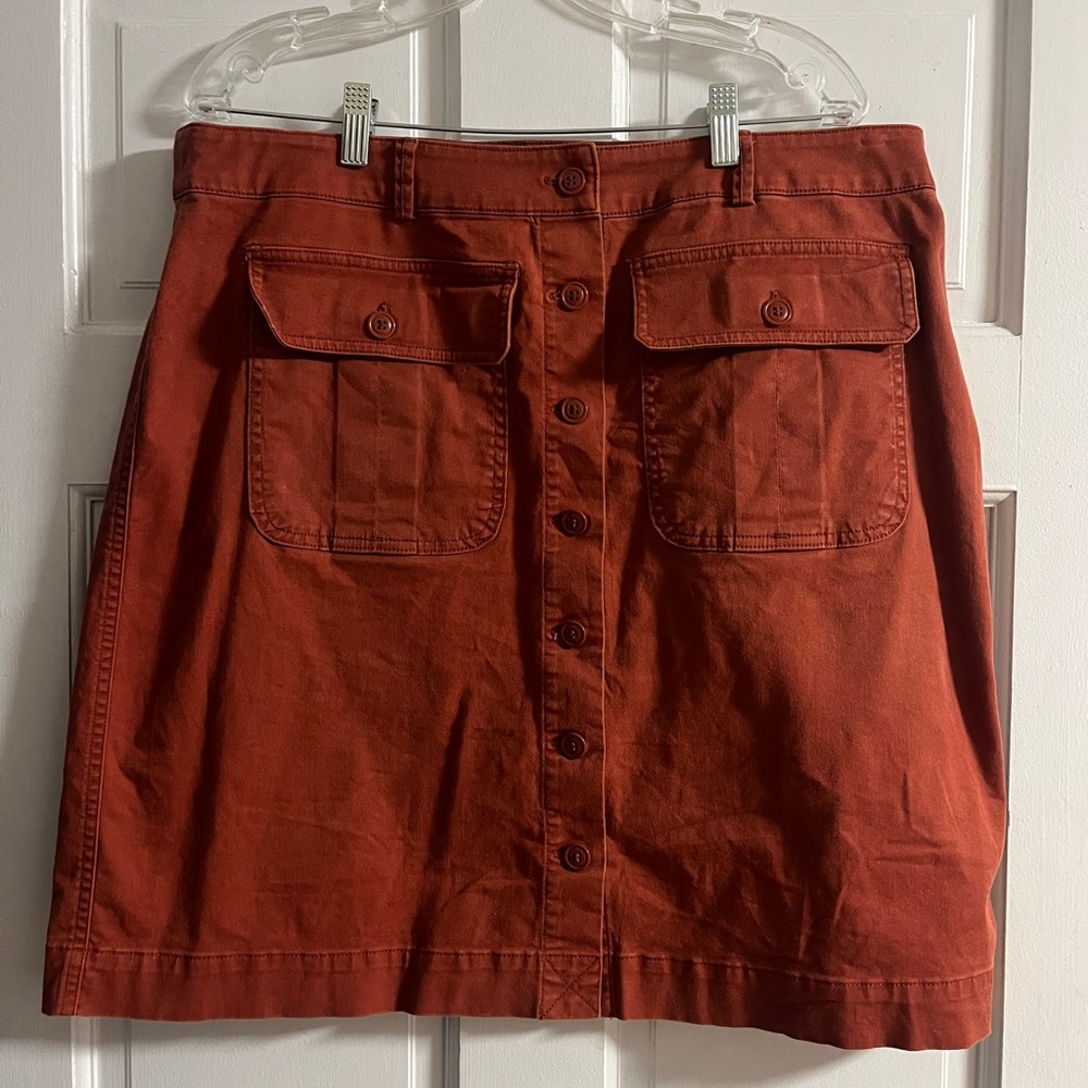 Y2K Large / XL vintage cargo skirt in rust